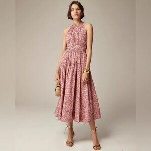 J. Crew Tie-waist halter dress in Liberty® Ellie fabric